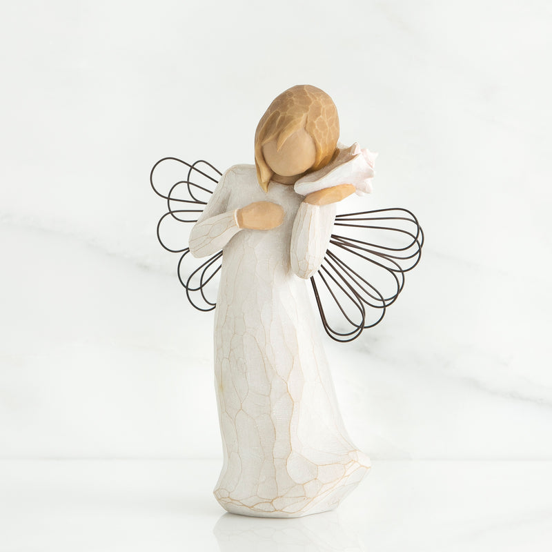 Willow Tree Thinking of You Angel, Sculpted Hand-Painted Figure