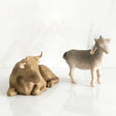 Willow Tree Ox and Goat, Sculpted Hand-Painted Nativity Figures, 2-Piece Set
