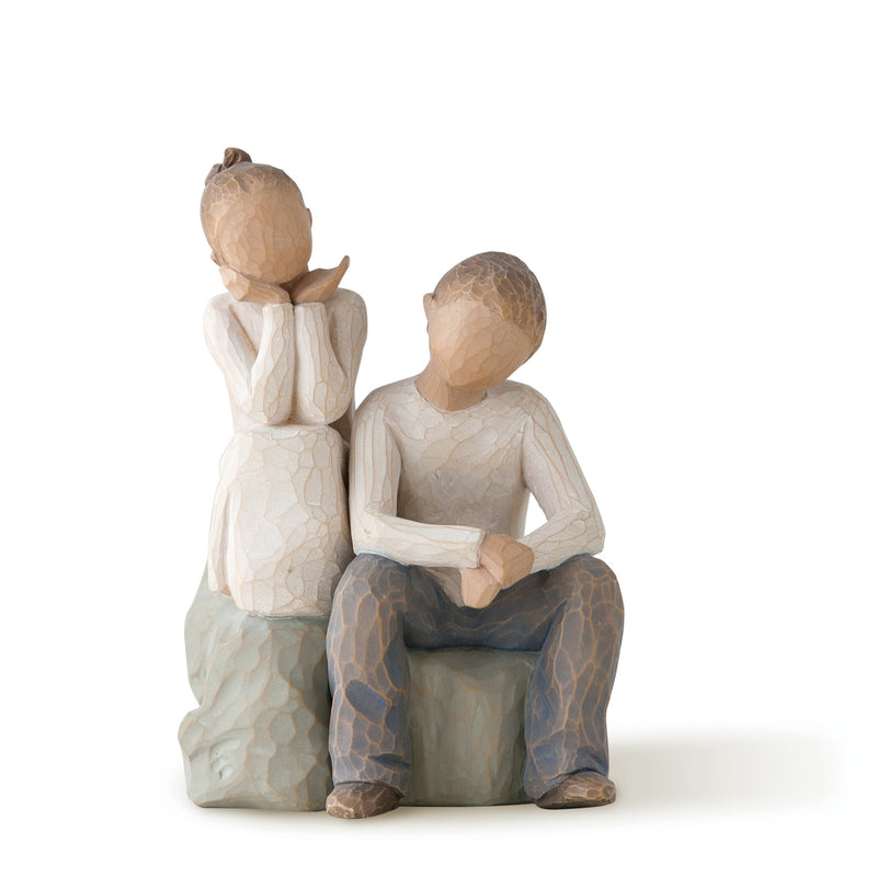 Willow Tree Brother and Sister, Sculpted Hand-Painted Figure