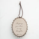 Willow Tree Thinking of You Metal-Edged Ornament, Sculpted Hand-Painted bas Relief