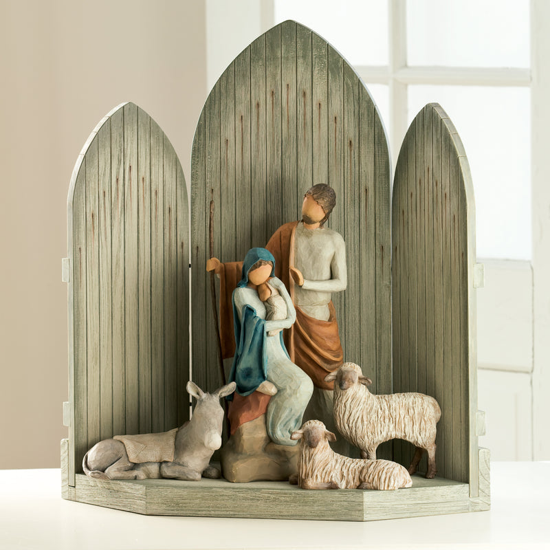 Willow Tree Gentle Animals of The Stable for The Christmas Story, Sculpted Hand-Painted Nativity Figures, 3-Piece Set