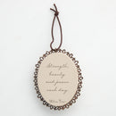 Willow Tree a Tree, a Prayer Metal-Edged Ornament, Sculpted Hand-Painted bas Relief