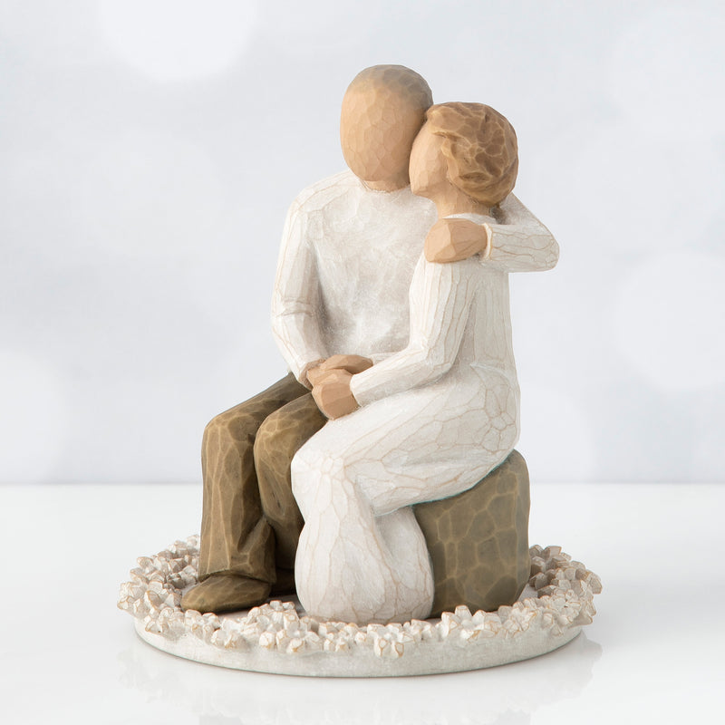 Willow Tree Anniversary, sculpted hand-painted cake topper