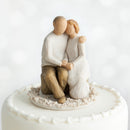 Willow Tree Anniversary, sculpted hand-painted cake topper