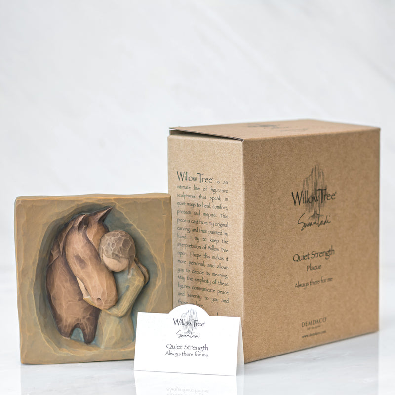 Willow Tree Quiet Strength Plaque, Sculpted Hand-Painted bas Relief