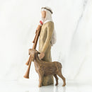 Willow Tree Zampognaro (Shepherd with Bagpipe), Sculpted Hand-Painted Nativity Figure