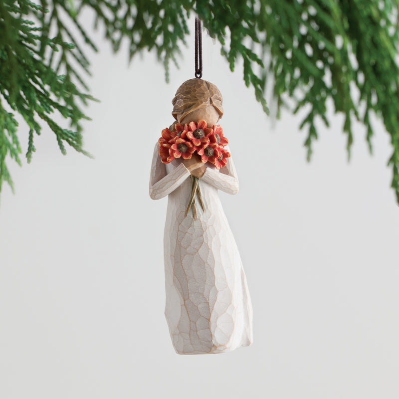 Willow Tree Surrounded by Love Ornament, Sculpted Hand-Painted Figure