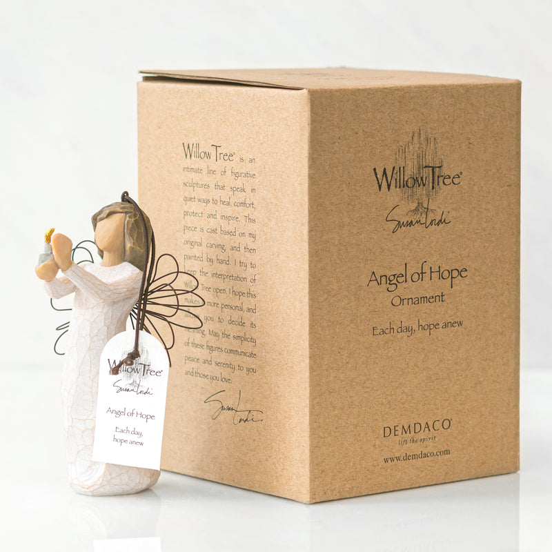 Willow Tree Angel of Hope Ornament, Sculpted Hand-Painted Figure