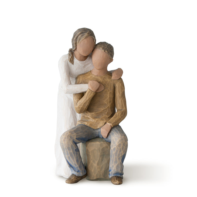Willow Tree You and Me (Darker Skin Tone & Hair Color), Sculpted Hand-Painted Figure