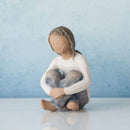 Willow Tree Spirited Child (Darker Skin Tone & Hair Color), Sculpted Hand-Painted Figure