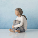 Willow Tree Spirited Child (Darker Skin Tone & Hair Color), Sculpted Hand-Painted Figure