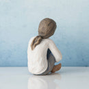 Willow Tree Spirited Child (Darker Skin Tone & Hair Color), Sculpted Hand-Painted Figure