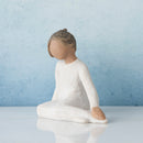 Willow Tree Thoughtful Child (Darker Skin Tone & Hair Color), Sculpted Hand-Painted Figure