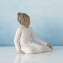 Willow Tree Thoughtful Child (Darker Skin Tone & Hair Color), Sculpted Hand-Painted Figure