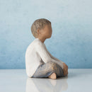 Willow Tree Imaginative Child (Darker Skin Tone & Hair Color), Sculpted Hand-Painted Figure