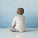 Willow Tree Caring Child (Darker Skin Tone & Hair Color), Sculpted Hand-Painted Figure