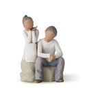 Willow Tree Brother and Sister (Darker Skin Tone & Hair Color), Sculpted Hand-Painted Figure