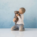 Willow Tree Kindness (boy, Darker Skin Tone & Hair Color), Sculpted Hand-Painted Figure