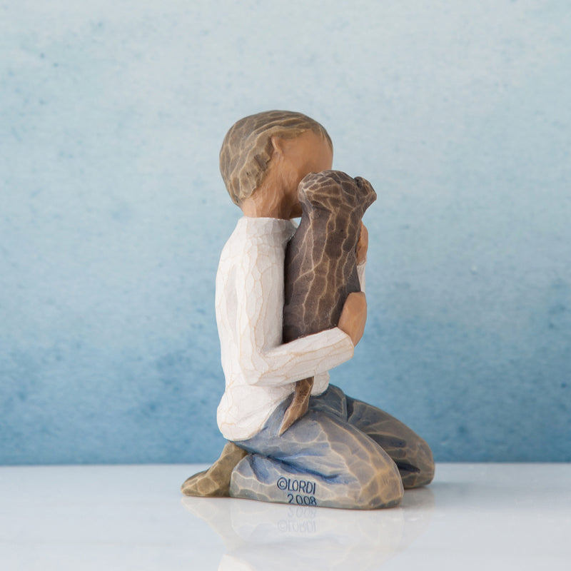 Willow Tree Kindness (boy, Darker Skin Tone & Hair Color), Sculpted Hand-Painted Figure
