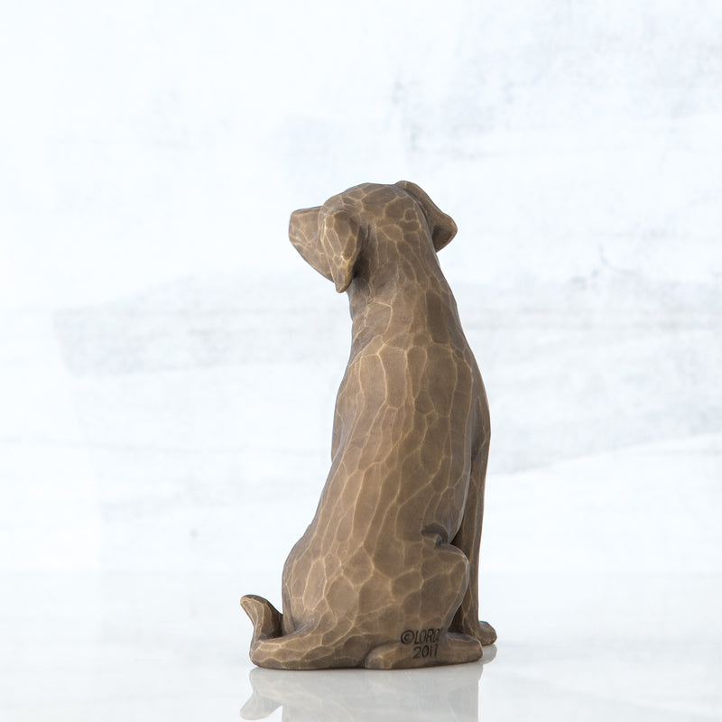 Willow Tree Love My Dog (Dark), Sculpted Hand-Painted Figure