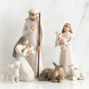 Willow Tree Nativity Starter Figures with The Three Wisemen Plus Metal Star Backdrop, 14-Piece Set