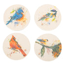 DEMDACO Dean Crouser Songbird Watercolor 4 x 4 Absorbent Ceramic and Cork Coasters Set of 4