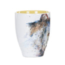 DEMDACO Bear Watercolor Glossy Stoneware Mug With Handle 16 Ounce, Brown On White