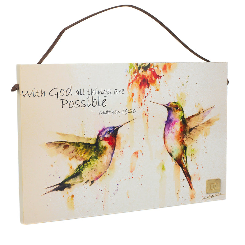 DEMDACO Dean Crouser With God All Things Hummingbird 10 x 6.5 Wrapped