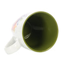 DEMDACO Fox Watercolor Green On White 12 Ounce Glossy Stoneware Mug With Handle