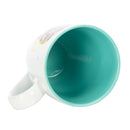 Saw Whet Owl Watercolor Blue On White 12 Ounce Glossy Stoneware Mug With Handle