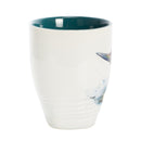 DEMDACO Loon Watercolor Black On White 16 Ounce Glossy Stoneware Mug With Handle