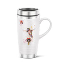 DEMDACO Dean Crouser Watercolor 16 Ounce Glossy Stoneware Travel Mug (Hummingbird)