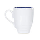 Iris Watercolor Purple On White 16 Ounce Glossy Stoneware Mug With Handle