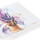 Demdaco Dean Crouser Watercolor 7 x 7 Ceramic Stoneware Decorative Snack Plate (Iris Flower)