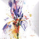 Demdaco Dean Crouser Watercolor 7 x 7 Ceramic Stoneware Decorative Snack Plate (Iris Flower)