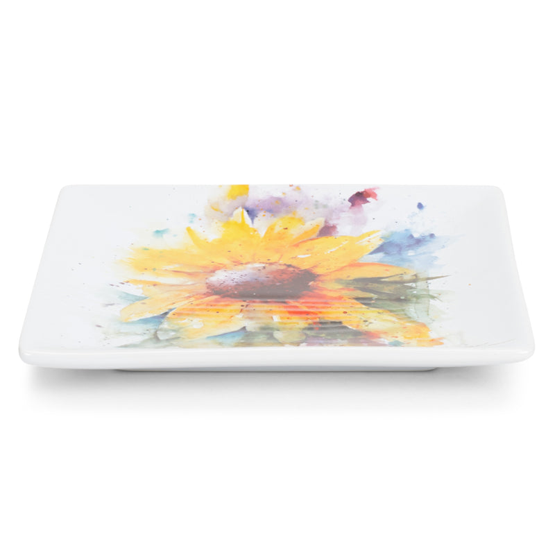 Demdaco Big Sky Carvers Sunflower Snack Plate, Multicolored