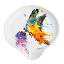 DEMDACO Dean Crouser Kaleidoscope Butterfly Watercolor Rainbow 5 x 5 Glossy Stoneware Spoon Rest