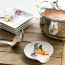 DEMDACO Dean Crouser Kaleidoscope Butterfly Watercolor Rainbow 5 x 5 Glossy Stoneware Spoon Rest