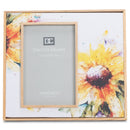 DEMDACO Dean Crouser Sunflower Yellow Flower Wall Art Holds 4 x 6 Photo in 8.75 x 7.75 Wood and Canvas Tabletop Picture Frame