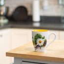 Dean Crouser Chamomile Herbal Floral Watercolor Yellow 16 ounce Glossy Ceramic Stoneware Mug