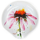 Dean Crouser Echinacea Herbal Floral Watercolor Red 5 x 5 Ceramic Stoneware Spoon Rest