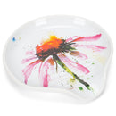 Dean Crouser Echinacea Herbal Floral Watercolor Red 5 x 5 Ceramic Stoneware Spoon Rest