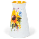 DEMDACO Dean Crouser Sunflower Bright Watercolor Yellow 7 x 5 Glossy Ceramic Stoneware Vase