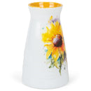 DEMDACO Dean Crouser Sunflower Bright Watercolor Yellow 7 x 5 Glossy Ceramic Stoneware Vase