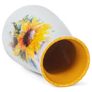 DEMDACO Dean Crouser Sunflower Bright Watercolor Yellow 7 x 5 Glossy Ceramic Stoneware Vase