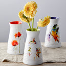 DEMDACO Dean Crouser Summer Hummingbirds Watercolor Green 7 x 5 Glossy Ceramic Stoneware Vase