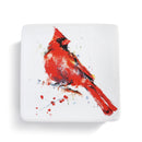 DEMDACO Dean Crouser Redhead Cardinal Watercolor Red 4 x 4 Ceramic Stoneware Lidded Vanity Box