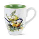 Dean Crouser Spring Chickadee Watercolor Green 16 ounce Glossy Ceramic Stoneware Mug