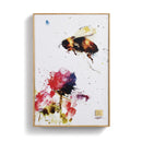 DEMDACO Dean Crouser Bumblebee Watercolor Floral 12 x 8 Wood and Canvas Decorative Wall Art Plaque
