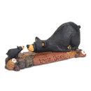 DEMDACO Little Bear Black Bear 2 x 6 Hand-cast Resin Figurine Sculpture